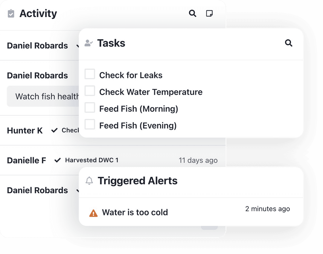 Alerts, Tasks, Activities